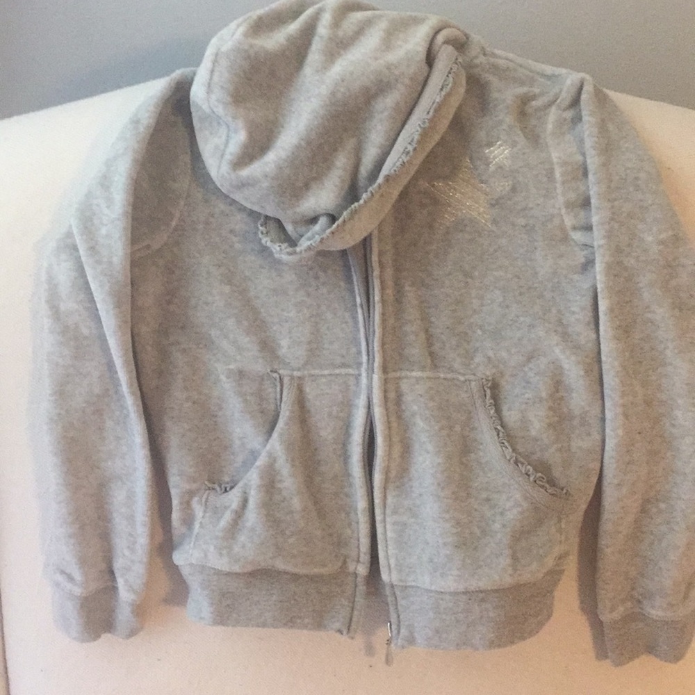 Girls velour zip up jacket